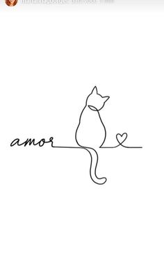 a black and white cat sitting on top of a table next to the words'love is