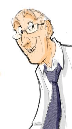 an old man with glasses and a tie