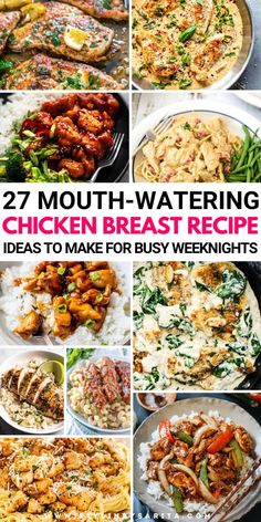 chicken breast recipes Chicken Breast Recipe Ideas, Chicken Breast Dinner Ideas, Easy Chicken Breast Dinner, Dinner Sides Recipes, Best Chicken Breast, Chicken Breast Dinner, Quick Chicken Breast Recipes, Delicious Chicken Breast Recipes, Sunday Dinners