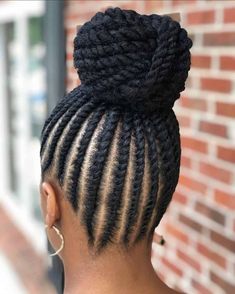 Flat Twist Updo With Weave, Flat Twist Ponytail Hairstyles, Flat Twist Ponytail, 2023 Trends For Women, Flat Twists, Flat Twist Hairstyles, Natural Twist, Twist Updo, Hair Colorful