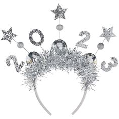 2023 Disco Ball Deluxe Headband New Year Headband New Year - Etsy Mini Disco Balls, New Year Headband, New Year Eve Party, Happy New Year Party, Party New Year, New Year Eve, Silver Tinsel, Silver Headband, New Year Party