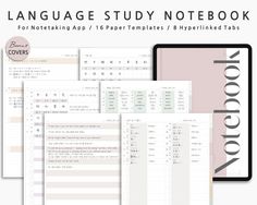 #Digital_Language_Notes #Language_Notebook_Aesthetic #Goodnotes_Language_Learning_Template_Free #Goodnotes_Language_Learning Digital Language Notes, Japanese Vocabulary Notes Ideas, Language Notebook Aesthetic, Pdf Note Template, Goodnotes Language Learning, Vocabulary Notes Template, Digital Study Notes, Language Learning Template, Language Learning Korean