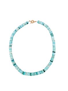 This stylish necklace is great for dressing up or down and pairs perfectly with a tshirt or sundress. Its sailor closure is ideal for adding a charm or pendant. 16 inches long Gold filled sailor clasp Blue Ocean-inspired Jewelry For Vacation, Blue Round Bead Necklaces, Blue Round Bead Necklaces As Fashion Accessory, Single Strand Choker Necklace For Beach, Blue Necklace With Round Beads As Fashion Accessory, Blue Necklaces With Round Beads As Fashion Accessory, Turquoise Ocean-inspired Necklace With Lobster Clasp, Adjustable Blue Ocean-inspired Necklace, Ocean-inspired Turquoise Necklace With Lobster Clasp