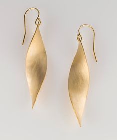 Gold Hand Forged Drop Earrings, Hand Forged 14k Gold Filled Gold Earrings, Hand Forged Gold Earrings, Hand Forged 14k Gold Filled Drop Earrings, Elegant Gold Hammered Wrap Earrings, Hand Forged Rose Gold Brass Earrings, Luxury Hand Forged Gold-plated Earrings, Matte Gold Earrings, Graceful Movement