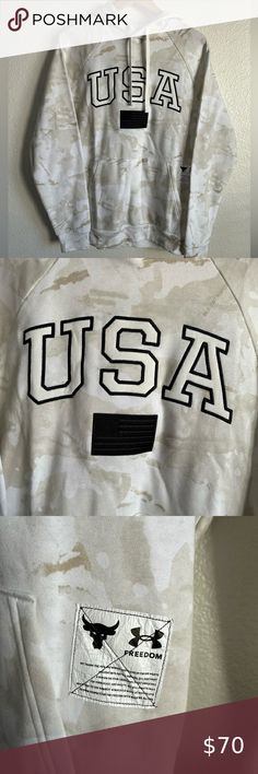 Under Armour Project Rock USA Salute To Service Fleece Hoodie Salute To Service, Hoodie Style, Veterans Day, Medium Size, Hoodie Fashion, Large Size, Camo