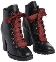 Chunky Combat Boots, Heel Boot, Block Heel Boots, Red Lace, Black Laces, Lug Sole, Top Trends, Leather Heels, Fashion Games