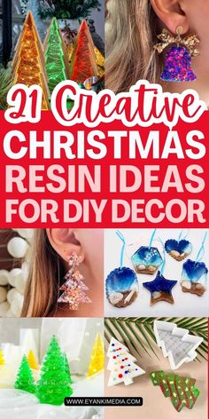 Discover creative Christmas resin ideas perfect for adding a personal touch to your holiday decor. These DIY resin crafts are easy to make and add a festive flair to your home. Perfect for creating custom Christmas decorations and ornaments. Christmas Resin Coasters, Christmas Resin Ideas, Resin Craft Ideas, Resin Christmas Decorations, Easy Diy Holiday Crafts, Christmas Resin, Resin Ideas, Diy Resin Crafts