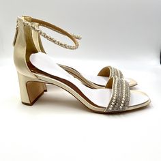 Badgley Mischka Women's Kameryn Jeweled Open Toe Heeled Sandals / Heels / Shoes. Colorway Is Ivory Satin. Style / Model Number Mp6209. Women's Size 9.5 Regular / Medium Width. Condition: Retail Open Box Pair. May Have Minor Handling Marks Or Minor Marks On Soles From Try On. See Pictures For Full Details. Pictures Are Of The Actual Shoes. New To Poshmark? Sign Up Using Invite Code: Tentoday For $10 Off Your Purchase! Party Special Event Evening Dress Up Formal Elegant Wedding Bridal Bride Bridesmaid Prom Pageant Satin Shoes Flats Heels Pumps Strappy Gold Silver Shimmery Sparkly Sparkle Glitter Glittery Bling Jewel Jewels Jeweled Rhinestone Rhineston Jeweled Dress, Jewel Dress, Satin Style, Satin Shoes, Badgley Mischka Shoes, Details Pictures, Heels Pumps, Heels Shoes, Dress Sandals