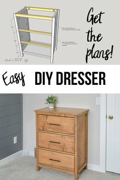 an easy diy dresser with instructions to make it