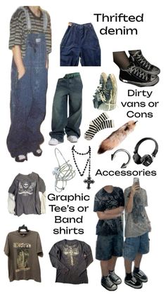 How To Style New Rock Shoes, Silly Clothes Aesthetic, Y2k Grunge Masc, Trans Accessories, Outfit Ideas For High School, Punk Grunge Outfits, Mood Clothes, Funky Outfits