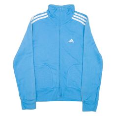 ADIDAS Womens Track Jacket Blue UK 12 Adidas Womens, Adidas Blue, Slim Straight Jeans, Blue Adidas, Track Jacket, Track Jackets, Straight Jeans, Adidas Women, Adidas Jacket