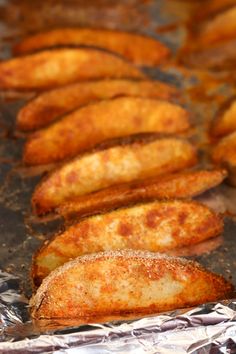 some fried food sitting on top of tin foil