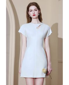 Get 10% off now! Buy little white chic mini dress with cap sleeves at cheap price online. Free stable shipping and pro custom service since 2009. White Nurse Dress, Chic Mini Dress, Dress With Cap Sleeves, White Chic, Nursing Dress, Lovely Dresses, Gorgeous Dresses, I Dress, Cap Sleeves