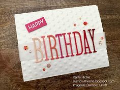 a card with the words happy birthday on it