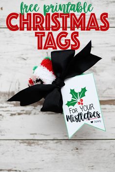 the free printable christmas tags for your misters are perfect to use on handmade gifts