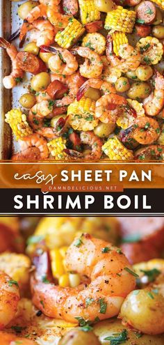 sheet pan shrimp boil with corn on the cob