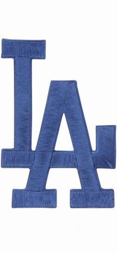 the los angeles dodgers logo is shown in blue