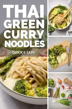 thai green curry noodles quick and easy