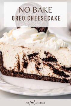 This no bake Oreo cheesecake recipe is rich & cream and loaded with Oreos. It’s easy to make with a handful of simple ingredients in under 20 minutes! No Bake Oreo Cheesecake Recipe, Oreo Crust Recipe, Baked Oreo Cheesecake Recipe, Oreo Cheesecake Recipe, Oreo Cheesecake Recipes, No Bake Oreo Cheesecake, Chocolate Sandwich, Oreo Cheesecake