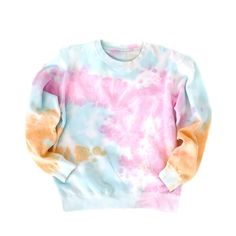 Good Day is expanding our selection! We are now offering hand-dyed tie-dye sweatshirts in the same great quality you've come to expect. Our unisex sweatshirts come in two vibrant designs and have a soft fleece inner layer. Brighten up your look by pairing with your favorite jeans or comfy sweats. Perfect for holiday gifting! Content: 80% Cotton/20% Polyester Size and Fit: Adult Unisex S-L. These sweatshirts will hit just below your waist if you take your normal size. Size up if you're looking fo Pretty Tie Dye, Tie Dye Crewneck Sweatshirts, Tie Dye Sweats, Comfy Sweats, Tie Dye Techniques, Dye Sweatshirt, Pastel Tie Dye, Cut Sweatshirts, Black Tie Dye