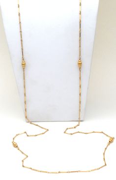 Fashion Jewelry - This is a 54" long gold tone segmented link & bead necklace. It has a hanging Monet tag, has spring ring clasp and long enough to wear double or triple. Vintage Monet, Necklace Vintage, Link Necklace, Bead Necklace, Spring Rings, Vintage Necklace, Vintage Gold, Gold Tones, Beaded Necklace