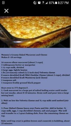 the recipe for this casserole is shown in an email form