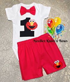 the sesame street birthday outfit is ready to be worn