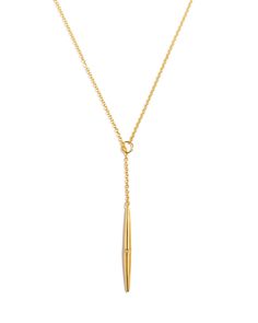 Minimalist one-of-a-kind amulet pendant necklace. This recycled 18K yellow gold pendant features a row of natural diamond pavé and seamlessly slips through the end ring for an elegant & secure clasp-free necklace. Luxury Brilliant Cut Lariat Necklace For Wedding, Gold Long Drop Diamond Necklace, Fine Jewelry, Luxury Lariat Necklace With Single Cut Diamonds For Gift, Yellow Gold Pendant Lariat Necklace For Formal Occasions, Luxury Yellow Gold Pendant Lariat Necklace, Minimalist Gold Diamond Necklace With Polished Finish, Yellow Gold Lariat Pendant Necklace For Formal Occasions, Formal Yellow Gold Lariat Pendant Necklace, Fine Jewelry Yellow Gold Long Drop Necklace