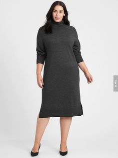 Washable Merino Turtleneck Sweater Dress | Banana Republic Classic Turtleneck, Chic Sweater, Turtleneck Sweater Dress, Sweater Dresses, Dry Cleaners, Chic Sweaters, Cashmere Turtleneck, Merino Wool Sweater, Date Outfits