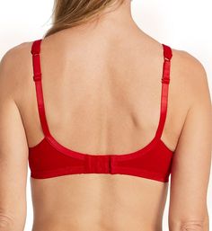 Experience extreme comfort in this cotton underwire bra. Seamless, lined, underwire cups shape and support for a smooth, natural look. Center panel - wide triangle is great for wide-spaced breasts. Arched center panel at underband is more comfortable if you have a high tummy. Elastic underband with embossed "Fruit of the Loom" print provides extra support. Bandless front is non-bulky, perfect for petites and those with shorter torsos. Seamless sides for a smooth look under clothes. Center pull s Red Push-up Bra With Adjustable Straps, Red Full Cup Bra With Removable Pads, Full Coverage Red Bra With Padded Cups, Red Full Coverage Bra With Padded Cups, Red Push-up Bra With Medium Support, Red Full Coverage Padded Bra, Short Torso, Natural Look, Underwire Bra