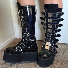 Demonia Knee High Boots, Only Worn Once -Size 9 Women -Only Worn Once -In Great Condition -Smoke Free Home Demonia Boots Outfit, Shoes Demonia, Demonia Boots, Gothic Angel, Wishlist Ideas, Boot Outfits, Demonia Shoes, Boots Flat, Birthday Wishlist