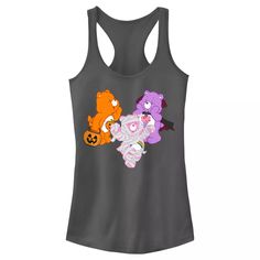 Juniors Womens Care Bears Halloween Bears Racerback Tank Top : Target Care Bears Halloween, Pumpkin Mummy, The Care Bears, Cheer Bear, Stuffed Bears, Bear Halloween, Shows And Movies, Graphic Tank Tops, Rocker Chic