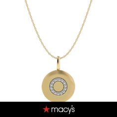 in stock Macy's Yellow Gold Necklaces With Diamond Accents, Elegant Macy's Necklaces With Diamond Accents, Elegant Macy's Necklace With Diamond Accents, Elegant Macy's Pendant Necklace, Luxury Diamond Necklace From Macy's, Macy's Gold Pendant Necklace, Macy's Yellow Gold Pendant Necklace, Macy's Luxury Gold Necklace, Gold Necklace Diamond