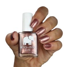 Rose-Ay All Day by ella+mila Copper Nail Polish, Ella Mila Nail Polish, Copper Nail, Colors For Black Women, Nail Polish Bottle, Hot Colors, Dark Green Nails, Gold Nail Polish, Purple Nail Designs