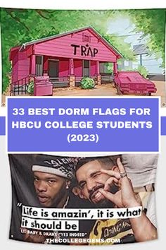 three dorm flags with the words 3 best dorm flags for hbcu college students