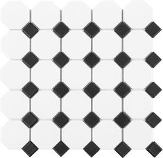 a white and black tile pattern