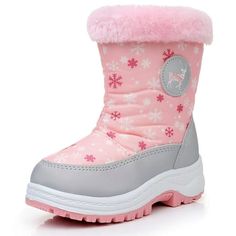 Kids Boys Girls Snow Boots Waterproof Warm Winter Boots Slip Resistant (Toddler/Little Kid) Size: 7 Toddler.  Color: Pink.  Gender: female. Snow Boots Waterproof, Boys Snow Boots, Warm Winter Boots, Girls Snow Boots, Cold Weather Boots, Boots Waterproof, Winter Adventure, Winter Snow Boots, Toddler Shoes