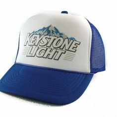 Keystone light Trucker Hat Mesh Hat vintage snapback hat adjustable unworn Vintage style trucker hat This is a Trucker hat mesh hat, it has an adjustable snapback so it fits most people 100% Polyester Front 100% Nylon Mesh Back 5-panel cap Seamless Foam Front Panel with Lining 8 Rows Stitching on Visor Matching Fabric Under visor Adjustable Plastic Snap Hats Trendy, Waynes World Hat, Snapback Hats Men, Beer Hat, Snap Back Hat, Vintage Trucker Hats, Snapback Caps, Back Hat, Mesh Hat