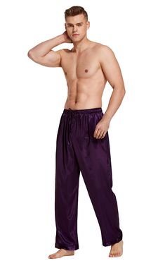 PRICES MAY VARY. High quality silk like satin pajama pants for men, 100% polyester bottoms. Elastic waistband pants with drawstring, two side pockets and one front fly. Silky feeling smooth touch mens lounge pants perfect home wear design. Good choice for Father's Day gift. New dark colored fabric will lose floating color from its surface, especially black. We suggest you wash your new satin products before wearing. If possible, please use neutral detergent to wash, soap or alkaline detergent ma Men Satin Pajamas, Mens Silk Pajamas With Sleeping Cap, Black Pajama Pants Men, Mens Silk Pajamas Red, Mens Silk Pajamas, Long Pajama Pants, Satin Pajama Pants, Mens Lounge Pants, Comfortable Pajamas