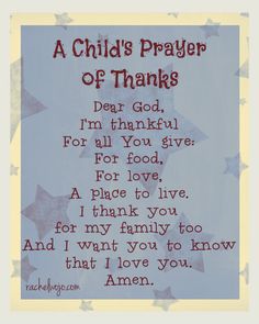 a child's prayer with stars in the background