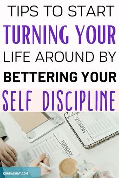 Tips to start turning your life around by bettering your self discipline! Guide to self discipline! How To Be Disciplined, Be More Disciplined, Improve Your Self, Be Disciplined, Women Tips, Turn Your Life Around, Hourly Planner, Be Honest With Yourself, Get Your Life