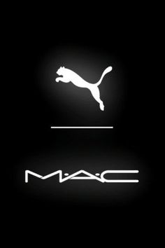 the mac logo is shown in black and white with an image of a cat on it