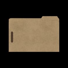 a brown file folder with a black background