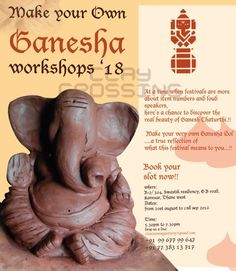 Handmade Ganpati Idol, Eco Friendly Ideas, Ganesha Artwork