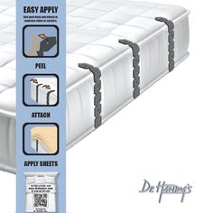 the instructions for how to install an easy applique mattress