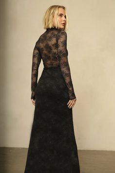 Elevate your date night look with the Chantilly Lace Maxi dress. This black lace dress features a flirtatious high slit, perfect for guest of or any occasion. Embrace your sultry side while staying classy in this stunning cocktail dress. Nylon/Polyamide/Lycra Blend 100% Stretch Fully Lined with Front Bra Lining Made in LA Nye Outfits, Stay Classy, Black Lace Dress, Chantilly Lace, Lace Maxi, Hair Accessories Jewelry, Lace Maxi Dress, Night Looks, Hat Hairstyles