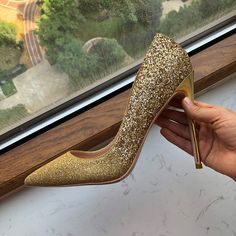 TAAFO Glitter Gold Sequined Women Pointy Toe High Heel Wedding Bridal Shoes Ladies Stiletto Pumps 8cm 10cm 12cm 12cm Gold-33 Low Heel Flats, Floral Heels, Pump Types, Bridal Belt, Glitter Gold, Wedding Heels, Bridal Bracelet, Stiletto Pumps, Simple Bags