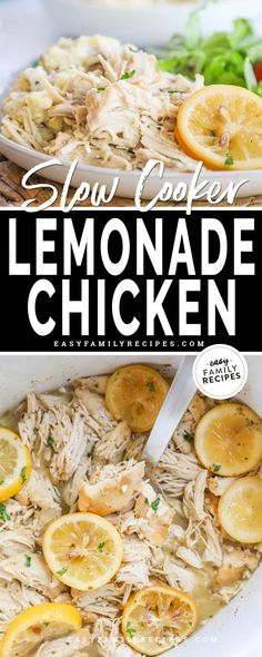 slow cooker lemonade chicken is an easy and delicious meal