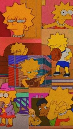 the simpsons characters are playing basketball in their cartoon style home screeners, and they appear to be having fun with each other