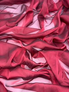 Two tone claret red cationic chiffon fabric This is two tone clarer red smooth sheer cationic chiffon It is 58 inches wide This is ideal for many projects like decorations, dress fabric, bridal fabric and many more uses for this fabric It is sold by the mtr if more than 1 mtr is bought it is sent in one continous length If you would like large quanitys in the fabric let me know All items are brand new and cut of a roll If you have any further questions please do not hesitate to ask thank you Golden Gown, Silk Chiffon Fabric, Claret Red, Bridal Fabric, Sewing Material, Soft Silk Sarees, Pink Saree, Aesthetic Vintage, Indian Sarees